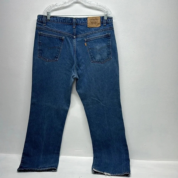 Levis Saddleman Denim Blue Jeans Orange Tab 20517-0217 Vintage USA Size 40 x 32 - Picture 4 of 13